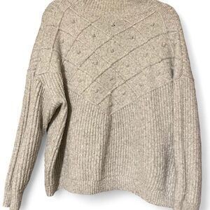 Calvin Klein Textured Gray Turtleneck Sweater